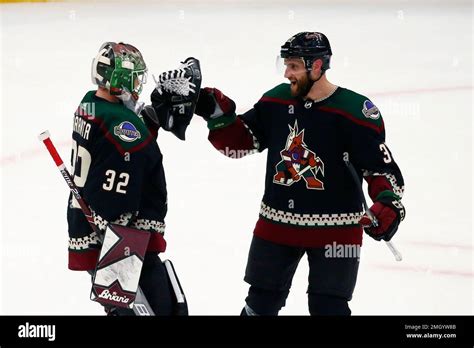 Arizona Coyotes Goaltender Antti Raanta 32 Celebrates The Team S 3 1