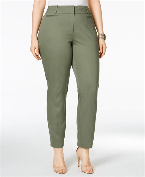 Style Co Plus Size Slim Leg Ankle Pants Only At Macy S In Green