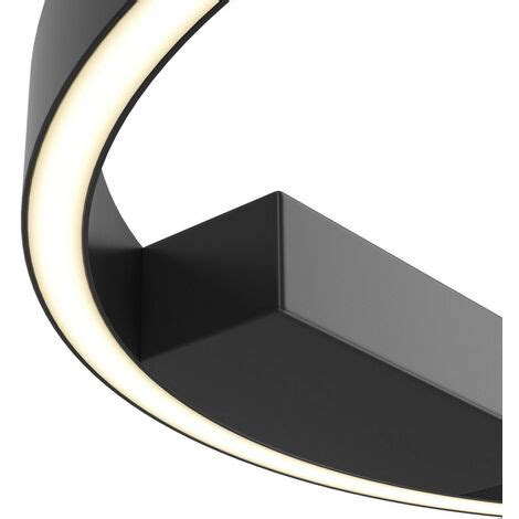 Maytoni Rim Plafonnier Semi Encastr Led Moderne Int Gr Noir Cm K