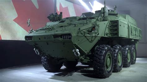 Made In London Ont First Of 360 New Armoured Vehicles Rolls Out Cbc