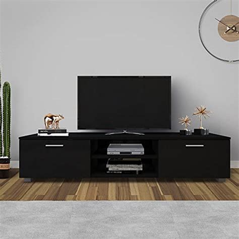 WERSMT TV Stand Entertainment Center For 70in Universal Black TV