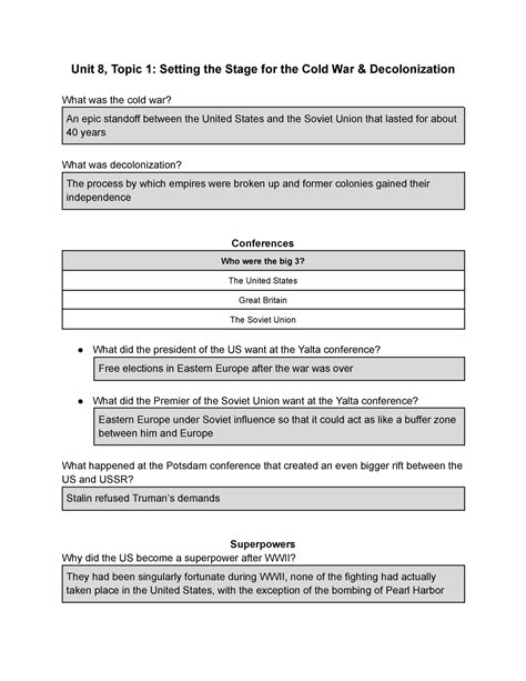 Unit Topic Ap World History Review Unit Topic Setting