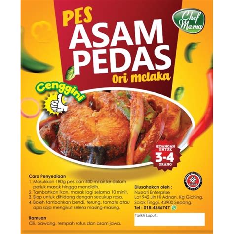 READYSTOCK Pes Asam Pedas Ori Melaka Shopee Malaysia