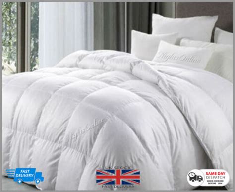 13 5 Tog Luxury Goose Feather And Down Duvet Quilt Bedding All Sizes Hotel Quality Ebay