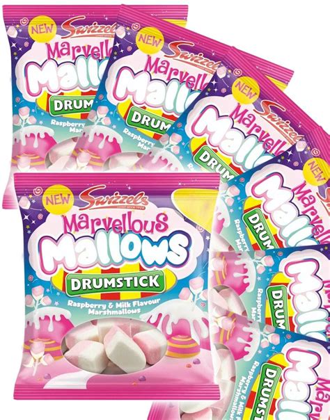 12 Stk Swizzels Marvellous Drumstick Mallows Marshmallows Med Smak Av