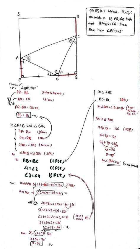 Pqrs Is Square And Angle Abc As Shown In Fig If Ap Bq Cr