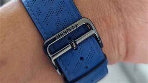 Apple Watch Hermès 45mm Bleu de France Swift Leather H Diagonal