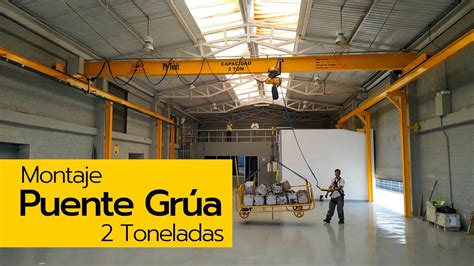 Montaje Instalación Puente Grúa Monorriel 2 toneladas Base Militar