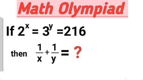 Math Olympiad Problem Nice Algebra Challenge Olympiad Youtube