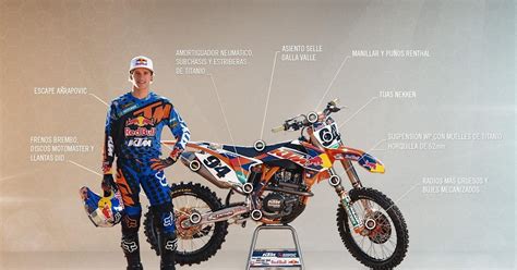 Ken Roczens KTM 450 SXF los detalles técnicos