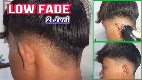 POTONG RAMBUT LOW FADE 2 JARI Gaya Rambut Masa Kini TREND 2023