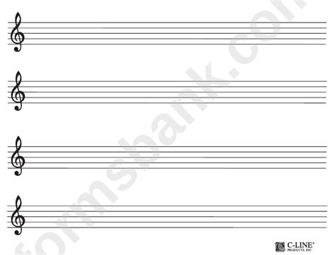 Blank Musical Staff Template Printable Pdf Download