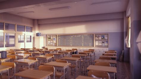 Classroom (Evening B) by iCephei on DeviantArt