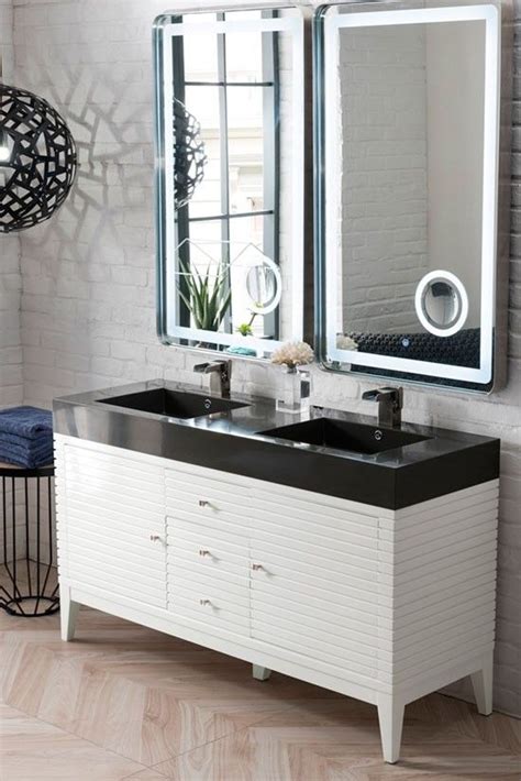 Inch Modern Double Sink Bathroom Vanity With Vessel