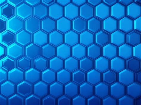 Fondo hexagonal azul con muchos hexágonos Foto Premium