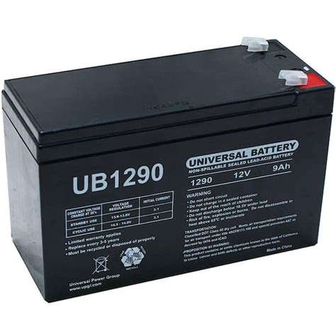 Upg 12 Volt 9 Ah F1 Terminal Sealed Lead Acid Sla Agm Rechargeable Battery Ub1290 The Home Depot