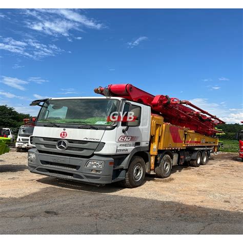 Mounted Concrete Boom Pump Benz Chassis Used San Y 62m Concrete Pump