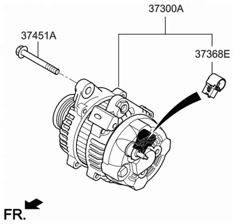 Alternator 2011 Hyundai Genesis