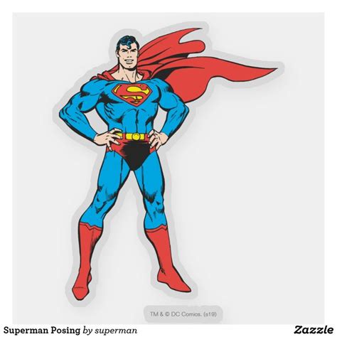 Superman Posing Sticker Zazzle Superman Superman Stickers