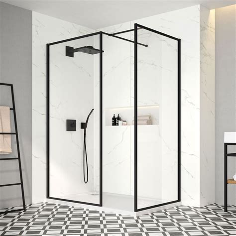 Merlyn Black 1200 Framed Wetroom Shower Panel Blkfsw120