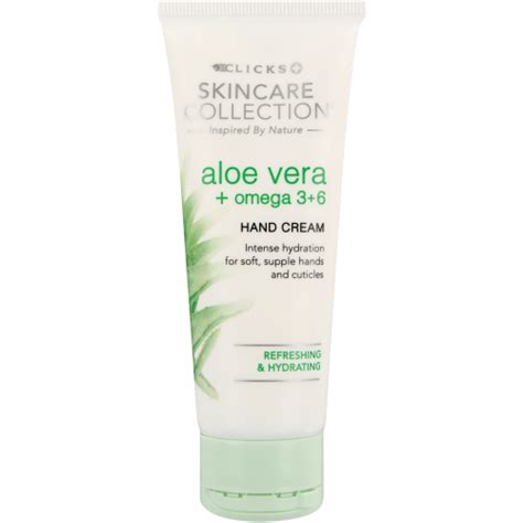 Clicks Skincare Collection Aloe Vera And Omega 3 And 6 Hand Cream 75ml Clicks