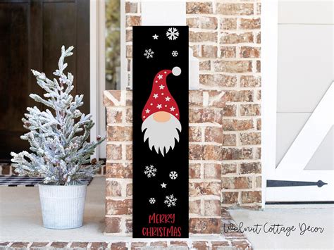 Merry Christmas Porch Sign Porch Leaner Decorative Etsy