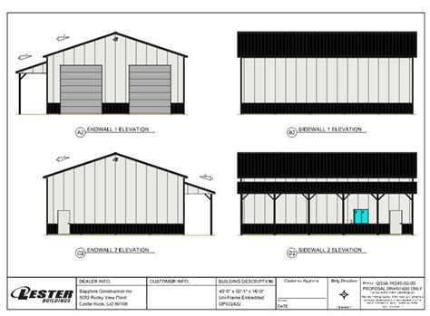 40x50 Garage Plan Pole Barn Plans Post Frame Building Garage Plan