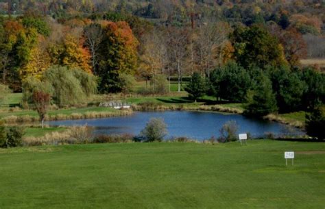 Player at Lyman Orchards Golf Club in Middlefield, Connecticut, USA ...