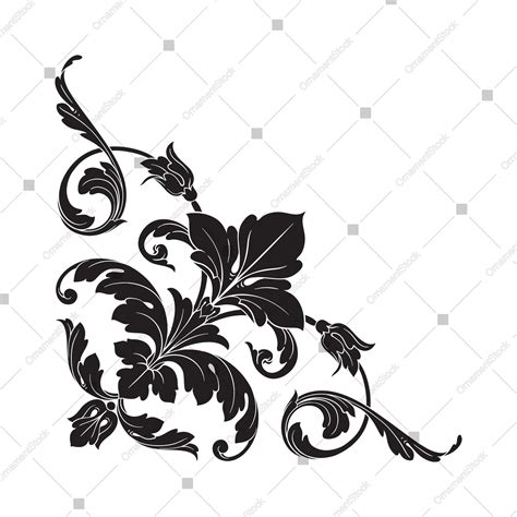 Baroque Svg Clipart And Corner Svg Floral Svg Floral Wreath Etsy Canada