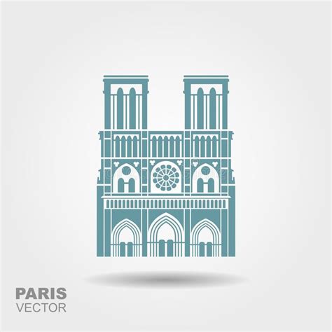 Notre Dame De Paris Cathedral France Hand Drawing Sketch Stock Vector Illustration Of