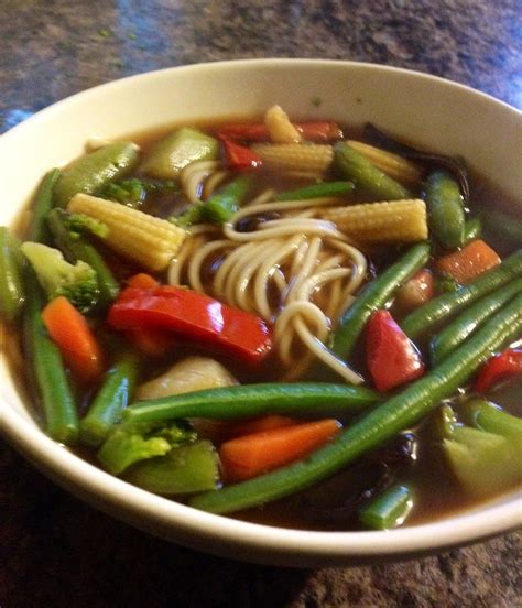 Fancy Fresh And Frugal Way Too Easy Asian Vegetable Noodle Soup