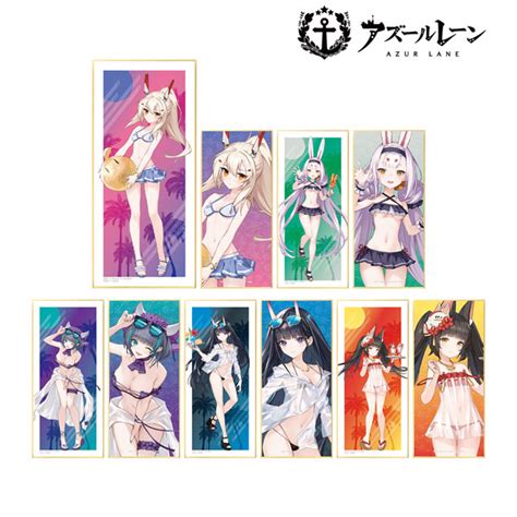 アズールレーン 描き起こしイラスト 水着ver トレーディングスタンド付き色紙 10個入りBOX amiami jp あみあみオンライン本店