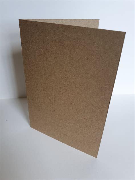 X A Kraft Recycled Card Blanks Gsm No Envelopes