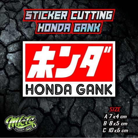 Jual Stiker Cutting Honda Gank Shopee Indonesia