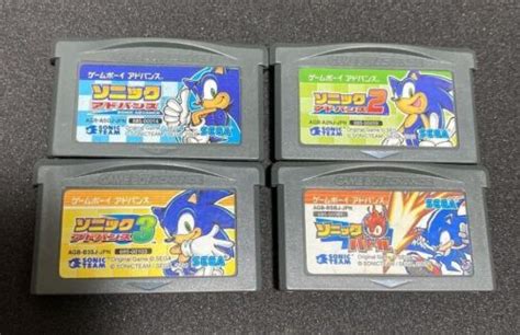 Sonic Advance 1 ＆ 2 ＆ 3 ＆ Battle Set Sega Gameboy Advance Gba Japanese