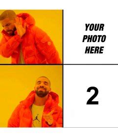 Photomontage of the Drake Hotline Bling meme with two photos