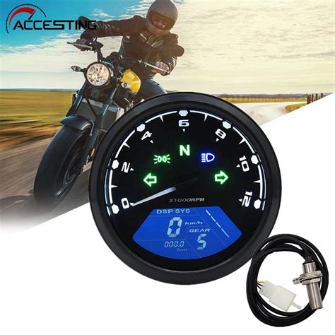 Evrensel Motosiklet Rmp Lcd Kilometre Sayac Takometre