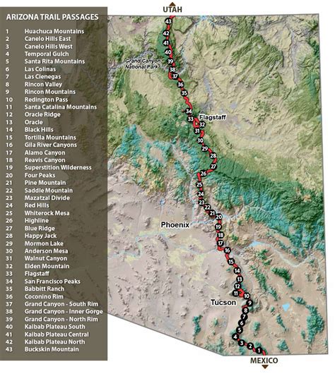 The Arizona Trail Map - Peggi Birgitta