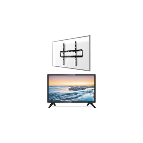 Pack Strong Tv Led 24 60cm Smart Tv Nedis Support Tv Mural Fixe à