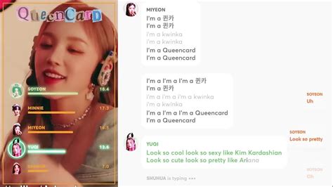 Gi Dle Queen Card Line Distribution Lyrics Karaoke Patreon