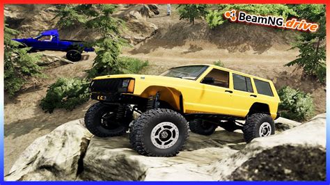 BeamNG Drive MP BOOST LAUNCH MY JEEP OVER ROCKS YouTube