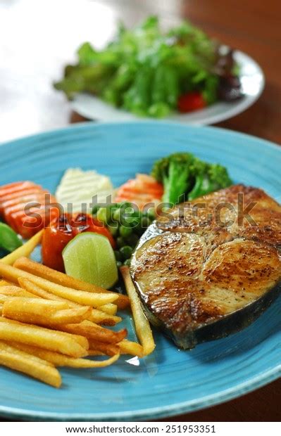 King Mackerel Steak French Fries Stock Photo 251953351 Shutterstock