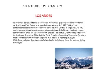 Cordillera De Los Andes PPT