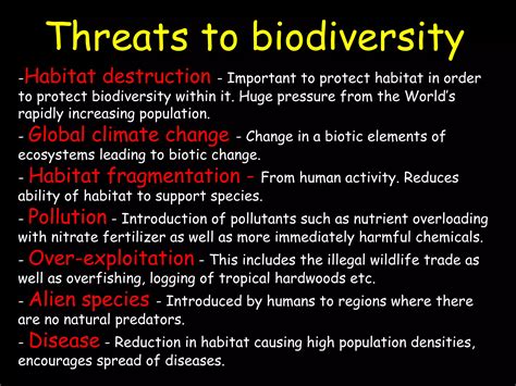 Threats To Biodiversity Ppt