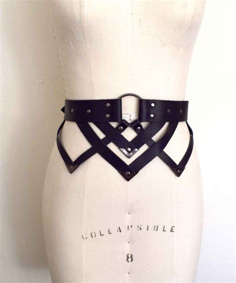 God Killer Black Leather Harness Shelf Bra Lovelornlingerie