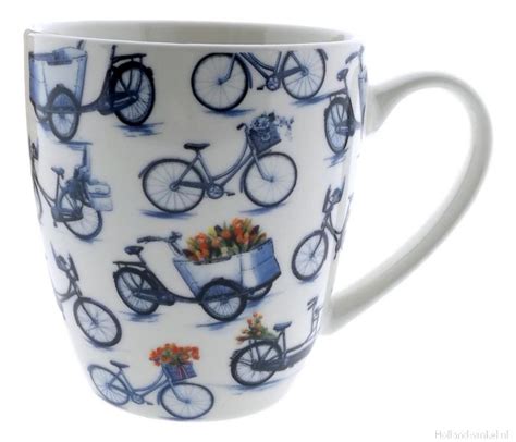 Mok Delfts Blauw Gekleurde Fietsen Klein Kopen Bij Hollandwinkel Nl