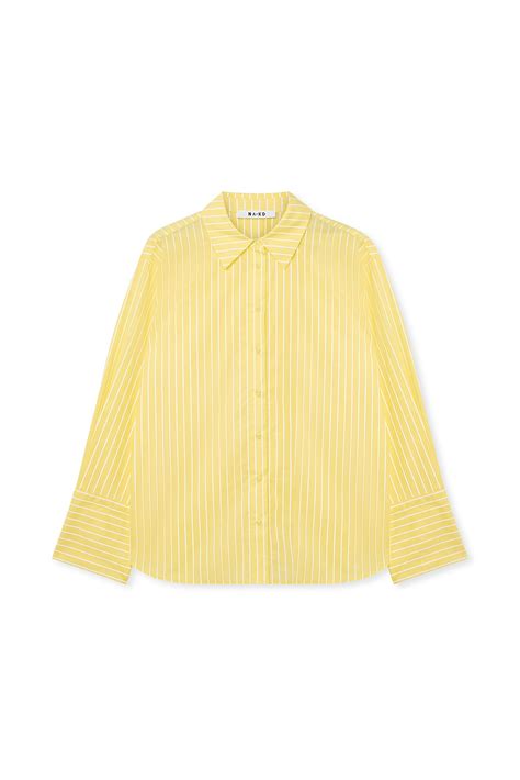 Oversized Striped Shirt Yellow Na Kd