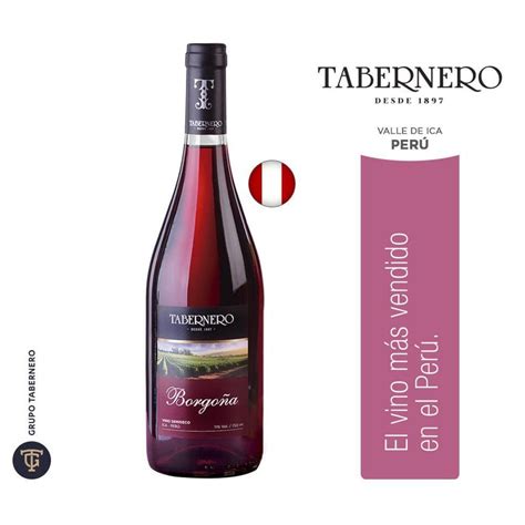 Vino Tabernero Borgoña Semi Seco Botella 750 mL Tottus Perú