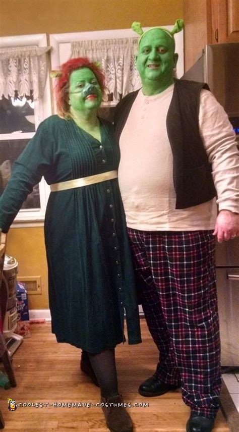 Cool Princess Fiona and Shrek Costumes