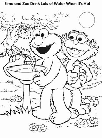 Elmo And Zoe Coloring Pages